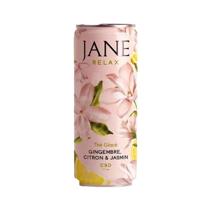 the glace gingembre citron jasmin cbd relax boisson jane canette 25cl